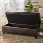 Juliana Fabric Storage Ottoman with Birch Legs
