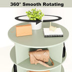 Blue 360 Rotating shoe cabinet 6 layers