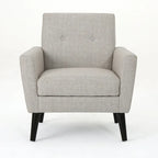 31.1  Upholstered Button Tufted Club Chair with Rubber Legs