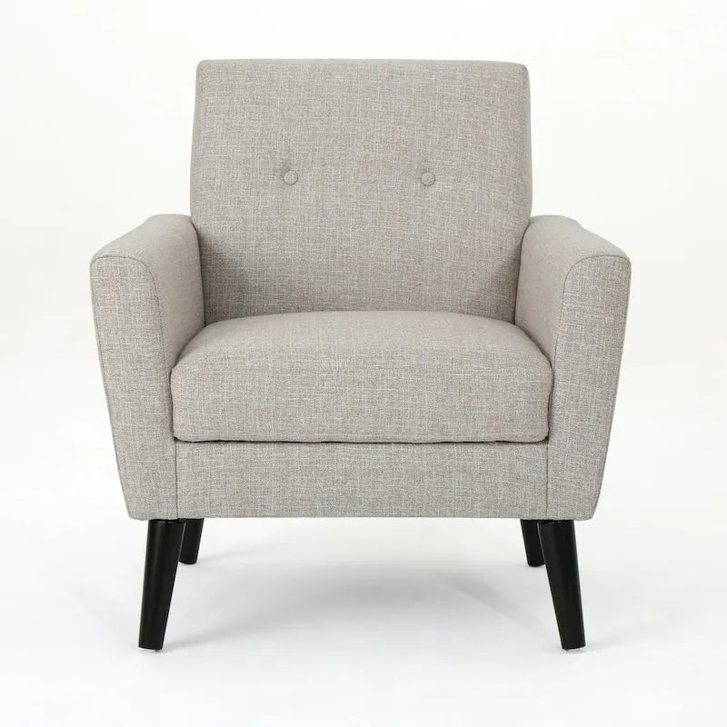 31.1  Upholstered Button Tufted Club Chair with Rubber Legs