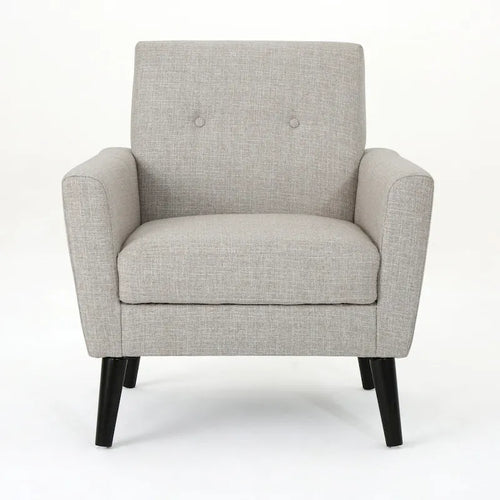 31.1  Upholstered Button Tufted Club Chair with Rubber Legs