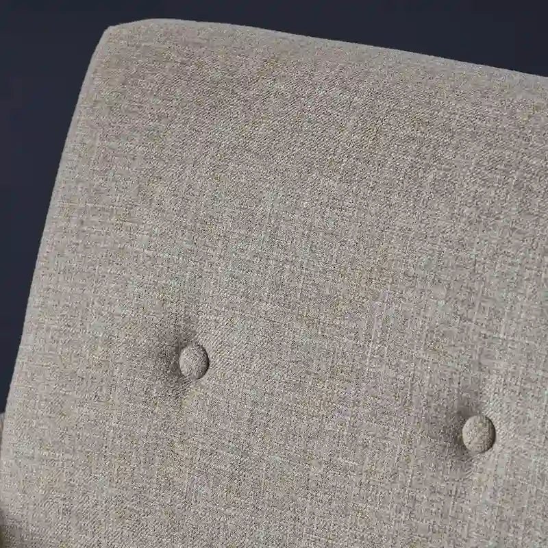 31.1  Upholstered Button Tufted Club Chair with Rubber Legs