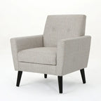 31.1  Upholstered Button Tufted Club Chair with Rubber Legs