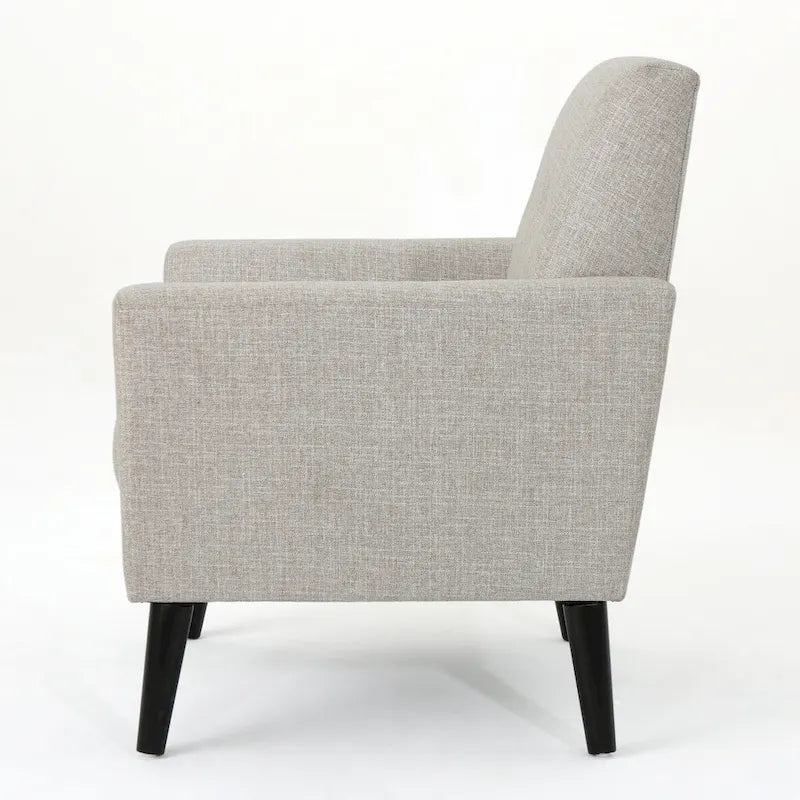 31.1  Upholstered Button Tufted Club Chair with Rubber Legs