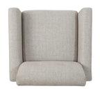 31.1  Upholstered Button Tufted Club Chair with Rubber Legs