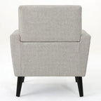 31.1  Upholstered Button Tufted Club Chair with Rubber Legs
