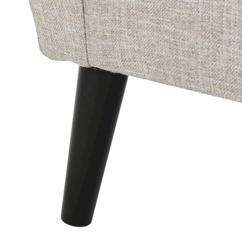 31.1  Upholstered Button Tufted Club Chair with Rubber Legs