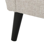 31.1  Upholstered Button Tufted Club Chair with Rubber Legs