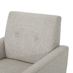31.1  Upholstered Button Tufted Club Chair with Rubber Legs
