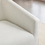31  Chenille Upholstered Barrel Arm Chair with Swivel Base