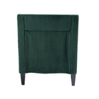 Emerald 26.77  Upholstered Arm Chair with Scooped Arms and Rubber Wood Legs