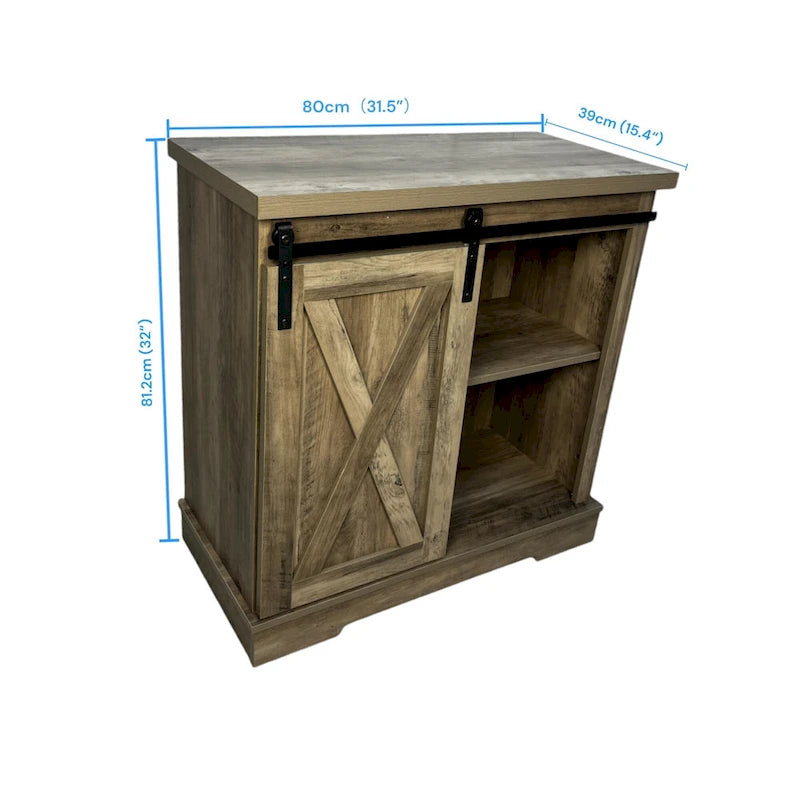 Farmhouse Style Sideboard Storage Cabinet for Living Room Coffee Bar Kitchen, Easy to Assemble & Clean