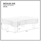 42.52 Inch Modern Wooden Handcraft Drum Coffee Table