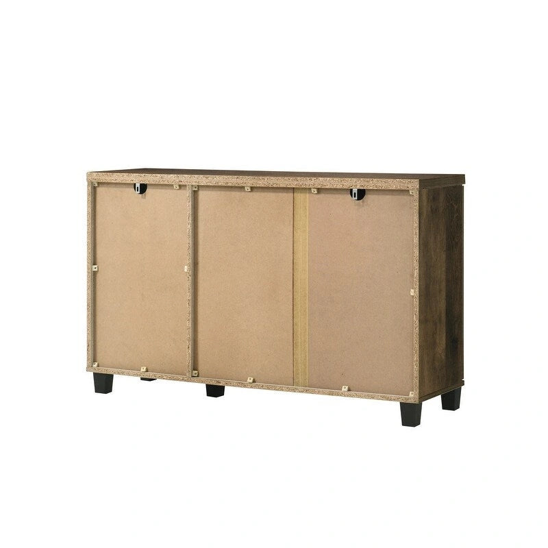 Modern Style 45 W 3-Door Shoe Cabinet, with 6 Adjustable Shelves