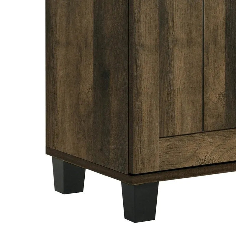 Modern Style 45 W 3-Door Shoe Cabinet, with 6 Adjustable Shelves