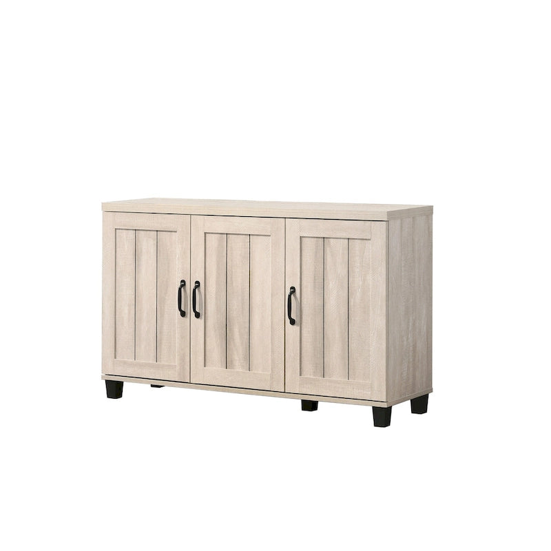 Modern Style 45 W 3-Door Shoe Cabinet, with 6 Adjustable Shelves