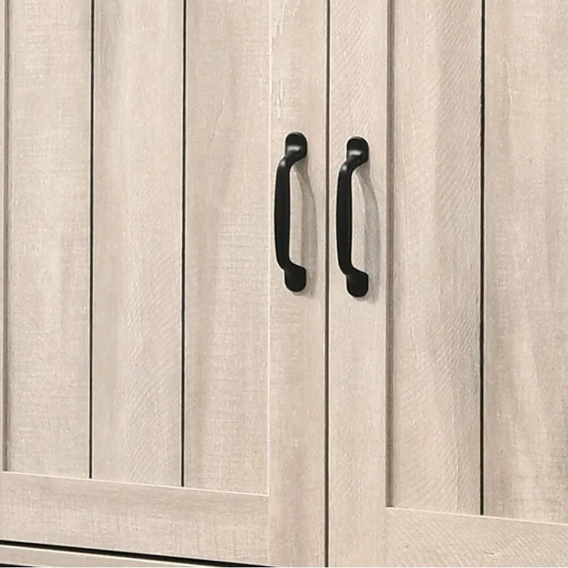 Modern Style 45 W 3-Door Shoe Cabinet, with 6 Adjustable Shelves