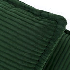 85.4  Modern Curved Sofa, Back Upholstered Couch with 2 Decorative Throw Pillows, Corduroy Fabric Couch