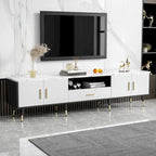 71  Modern TV Stand with 2 Cabinets& Open Compartments, Entertainment Center for TVs up to 80 , Television Console