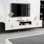 71  Modern TV Stand with 2 Cabinets& Open Compartments, Entertainment Center for TVs up to 80 , Television Console