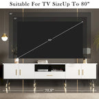 71  Modern TV Stand with 2 Cabinets& Open Compartments, Entertainment Center for TVs up to 80 , Television Console