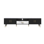 71  Modern TV Stand with 2 Cabinets& Open Compartments, Entertainment Center for TVs up to 80 , Television Console