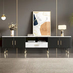 71  Modern TV Stand with 2 Cabinets& Open Compartments, Entertainment Center for TVs up to 80 , Television Console