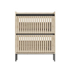 Contemporary Shoe Storage Cabinet With Two Flip Doors, Simple Assembly