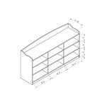 Entryway Shoe Bench, Open Shelve Shoe Rack fits 18 Pairs of Shoes for Living Room, Entryway, Bedroom
