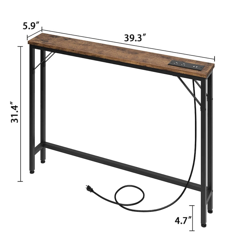 5.9  Narrow Sofa Table with Outlets