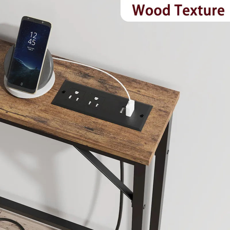 5.9  Narrow Sofa Table with Outlets