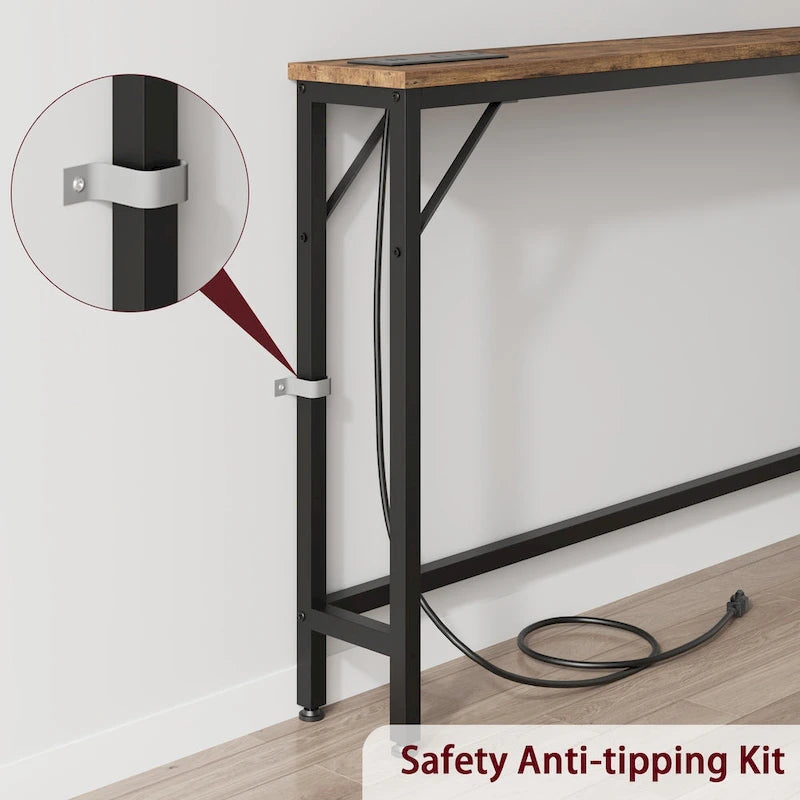 5.9  Narrow Sofa Table with Outlets