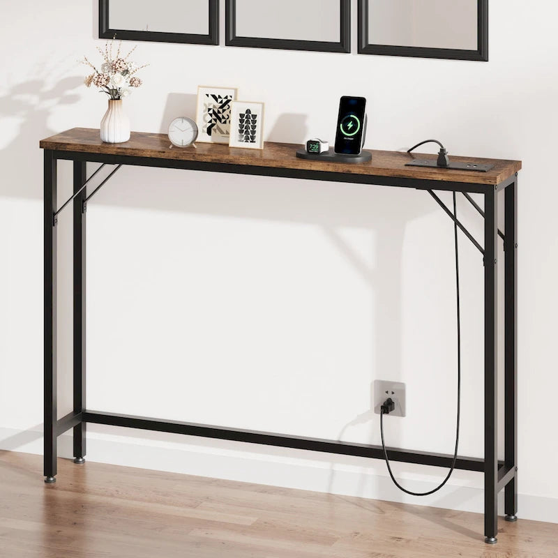 5.9  Narrow Sofa Table with Outlets