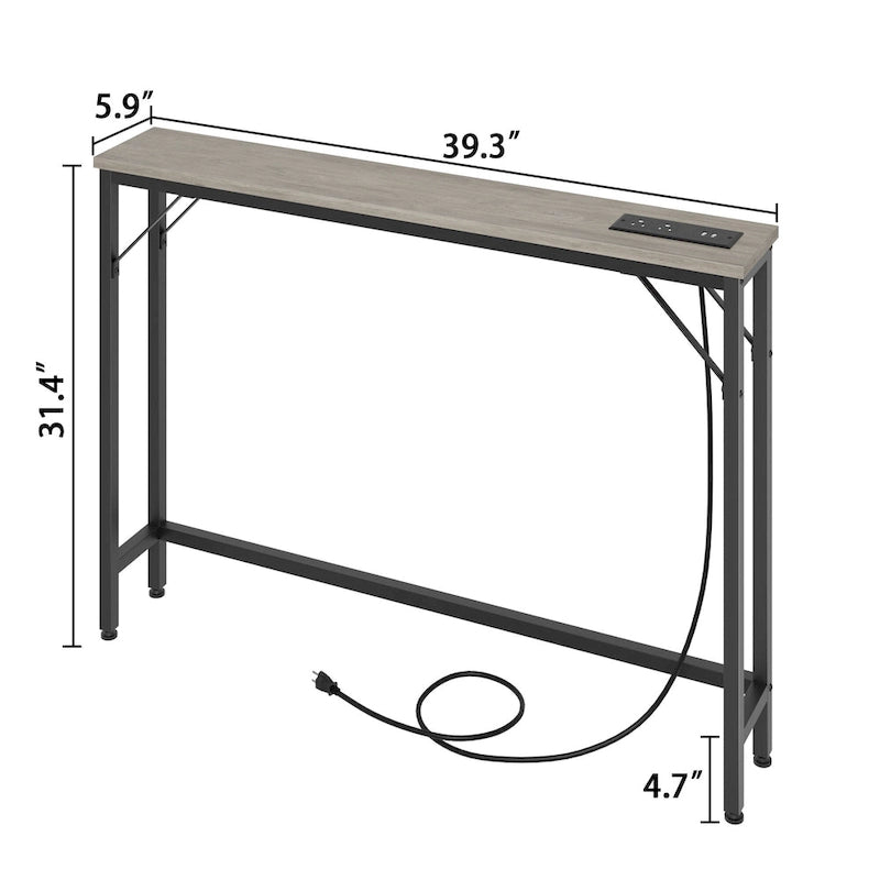 5.9  Narrow Sofa Table with Outlets
