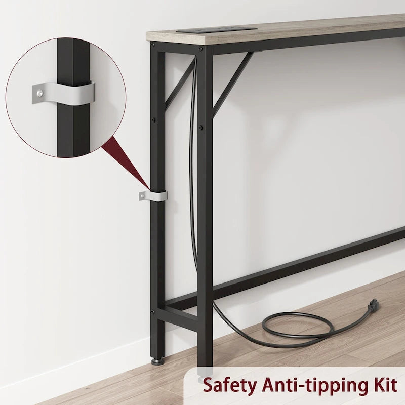 5.9  Narrow Sofa Table with Outlets