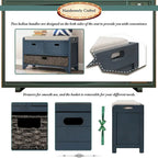 32 Farmhouse Versatile Entry Upholstered Storage Bench with 2 Drawers and Removable Basket