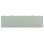 Elegant Four-Door Sideboard with Wavy Pattern Doors, Cylindrical Legs, and Sleek Metal Handles, Adjustable, for Living Room