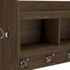 Woodland 40W Shoe Bench w/ Shelves & Wall Coat Rack by Bush Furniture