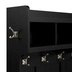 Woodland 40W Shoe Bench w/ Shelves & Wall Coat Rack by Bush Furniture