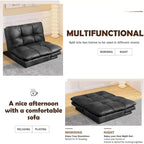 Faux Leather Sofa Memory Foam Loveseat Convertible Couch Bed