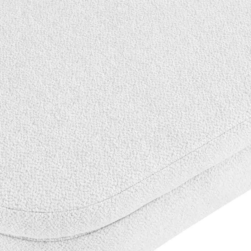 GDFStudio - Emma Linen Pleated Storage Ottoman Bench with Durable Rubberwood Legs