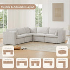 Cypress V-shape Sectional Couches Modular Sofa
