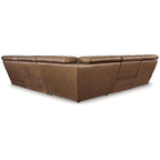 Signature Design by Ashley Temmpton Medium Brown 5-Piece Power Reclining Sectional - 110 W x 110 D x 34 H