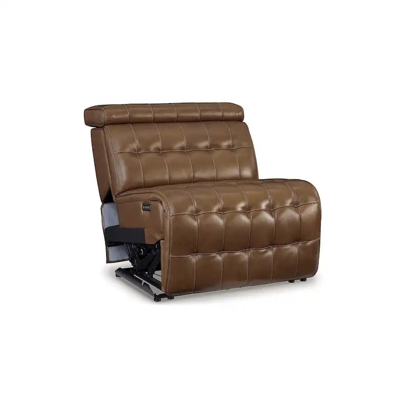 Signature Design by Ashley Temmpton Medium Brown 5-Piece Power Reclining Sectional - 110 W x 110 D x 34 H