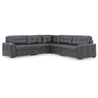Signature Design by Ashley Brindley Pier Gray 5-Piece Sectional - 128 W x 128 D x 40 H