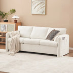 3-Seater Sofa 77  Chenille Couch - Plush Triple Seater Sofa with High-Density Foam Cushions, Deep Seat Living Room Couch