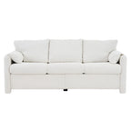 3-Seater Sofa 77  Chenille Couch - Plush Triple Seater Sofa with High-Density Foam Cushions, Deep Seat Living Room Couch