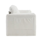 3-Seater Sofa 77  Chenille Couch - Plush Triple Seater Sofa with High-Density Foam Cushions, Deep Seat Living Room Couch
