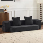 Versatile Transformable Sofa with Ottoman Stools for Compact Spaces