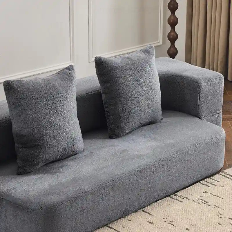 Versatile Transformable Sofa with Ottoman Stools for Compact Spaces